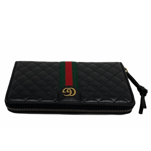 ❌SOLD❌ Gucci GG Marmont Web Quilted Leather Wallet - Picture 4 of 11